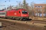 1216 018 mit einen EC Aus M�nchen HBF nach Bologna am 08.12.2011 in  M�nchen Heimeranplatz