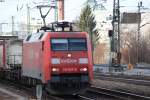 152 037 mit einen gemischtwagen g�terzug Richtung M�nchen ost rbf am 29.11.2011